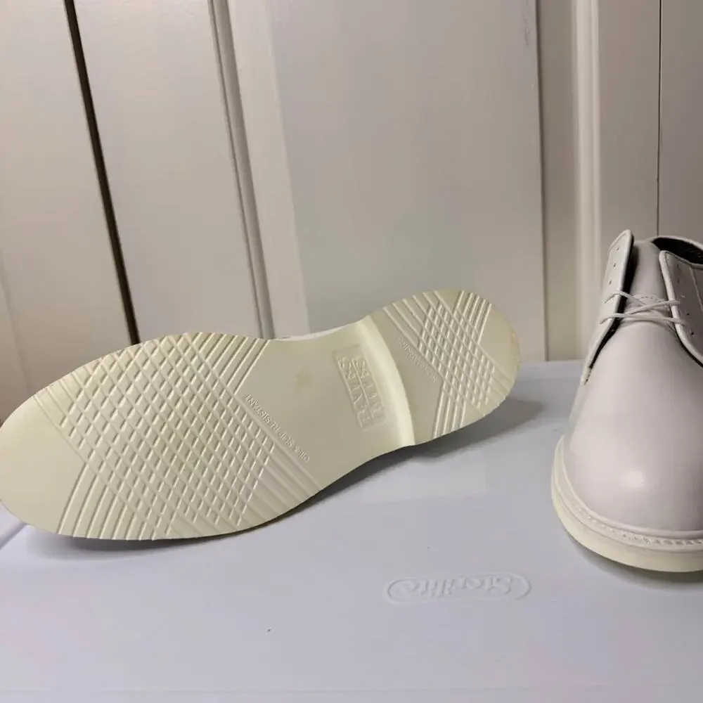 Bates White Leather Uniform Shoes Men's Size 10.5 3E Wide Like New w/ Box